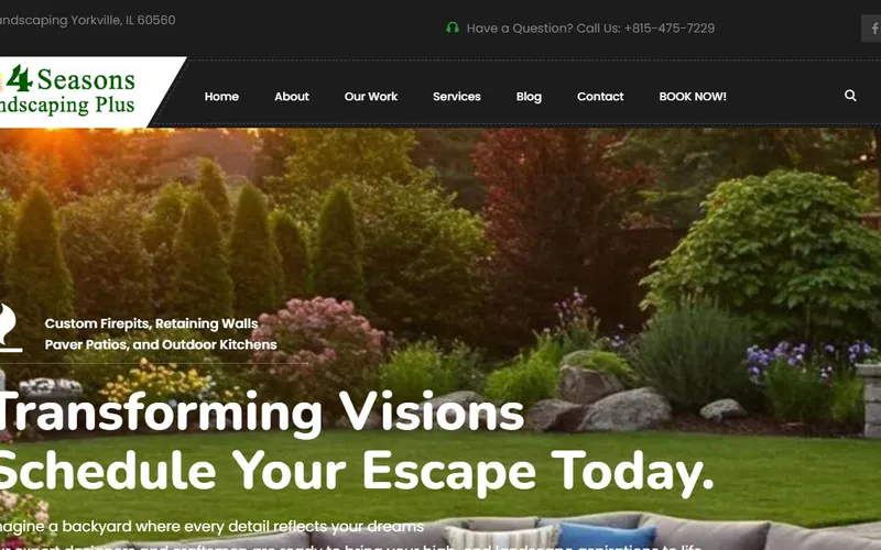 4 Seasons Landscaping Plus website
